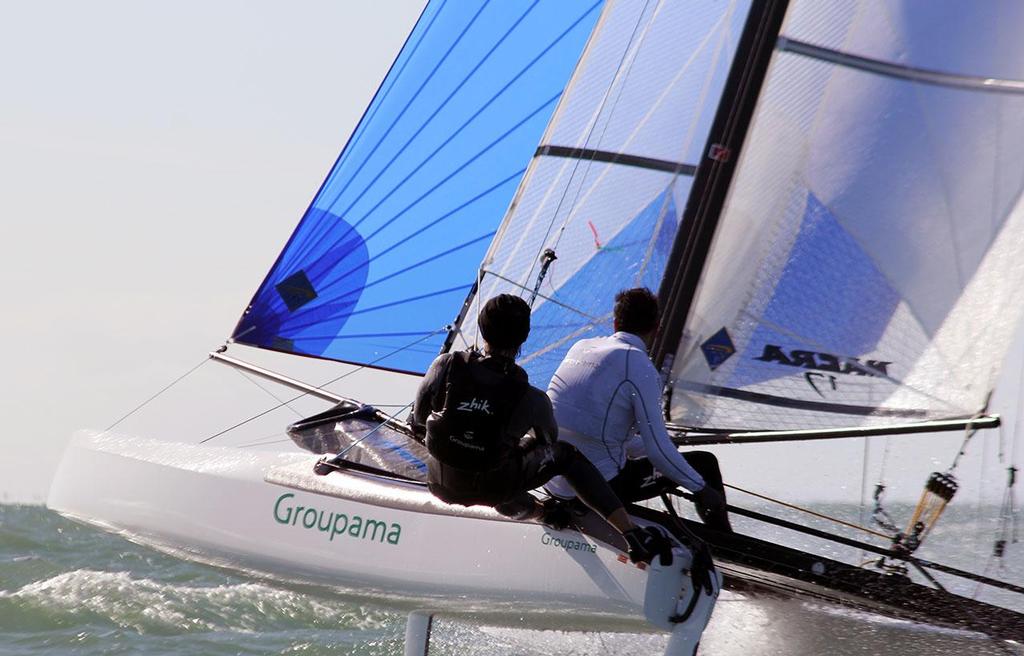 Franck Cammas Groupama Nacra 17 - La Semaine Olympique Française de Voile 2013 © Sail-World.com http://www.sail-world.com